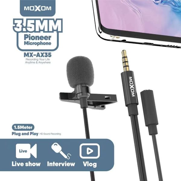 میکروفون یقه ای موکسوم مدل MX-AX35