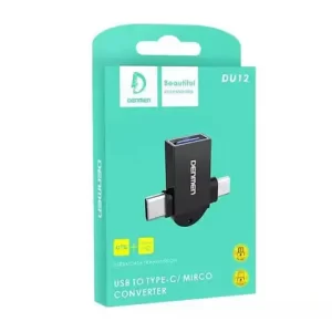 تبدیل OTG USB به TYPE-C و MICRO دنمن مدل DU12